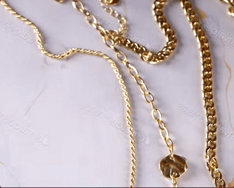 3 gold chains estate jewelry