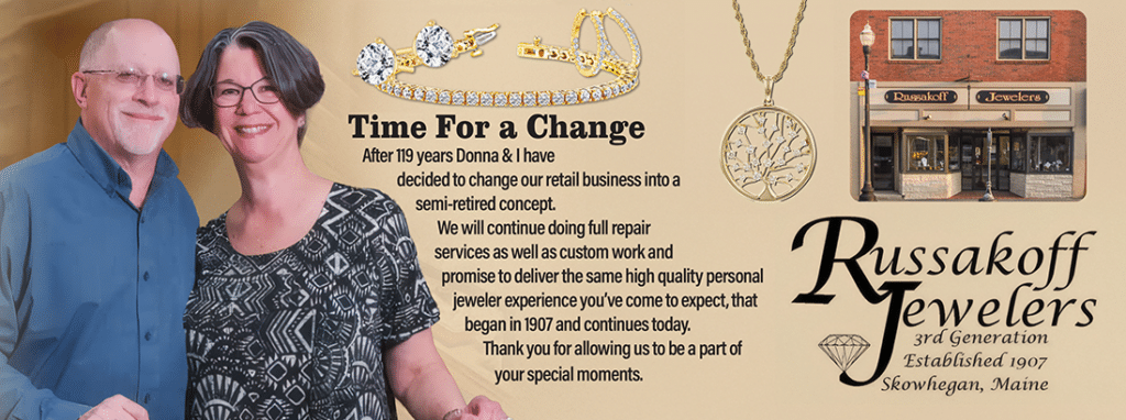 Time for a change - after 119 years Donna & I have decided to change our retail business into a semi-retired concept. We will continue doing full repair services as well as custom work and promise to deliver the same high quality personal jewelr experience you've come to expect, that began in 1907 and continues today. Thank you for allowing us to be a part of your special moments